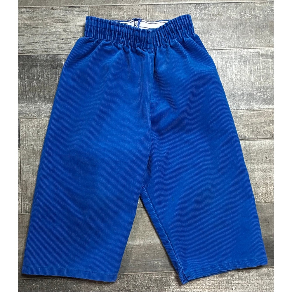 VTG 70s 80s Pixie Playmates Royal Blue Corduroy Baby Pants - 12 Months